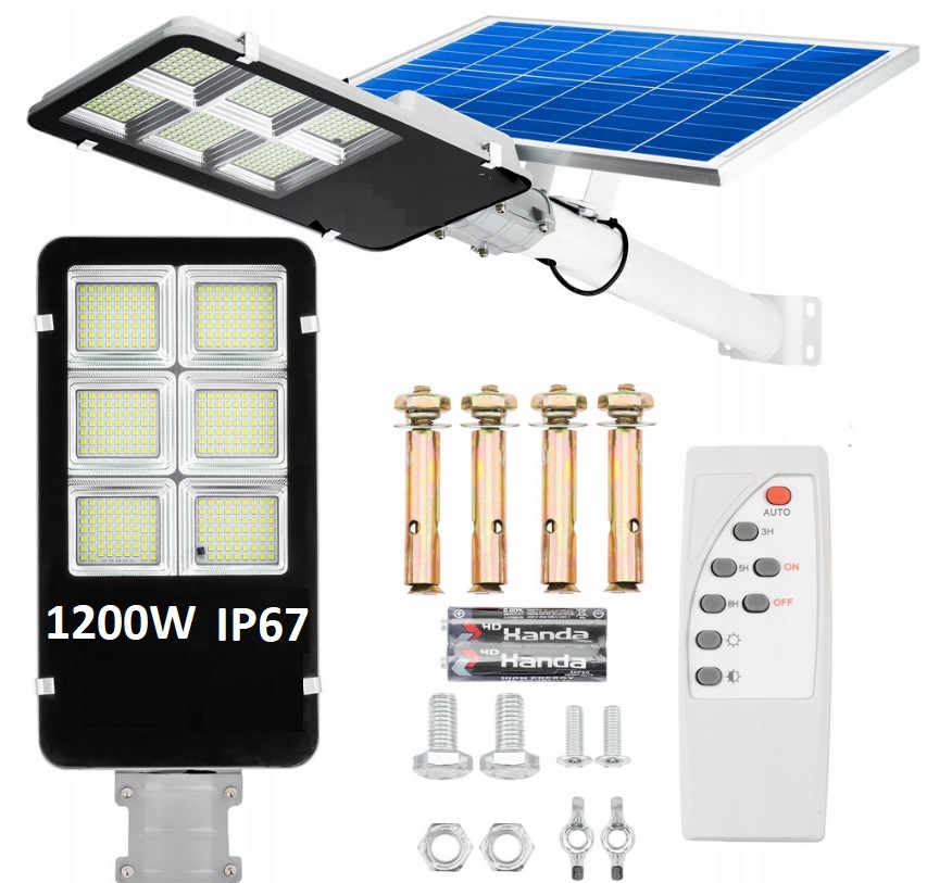 Solárna pouličná lampa 1200 W 120000 lm solárne napájanie